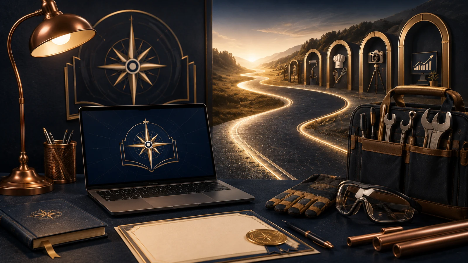 Multiple practical career paths leading forward without a traditional degree.